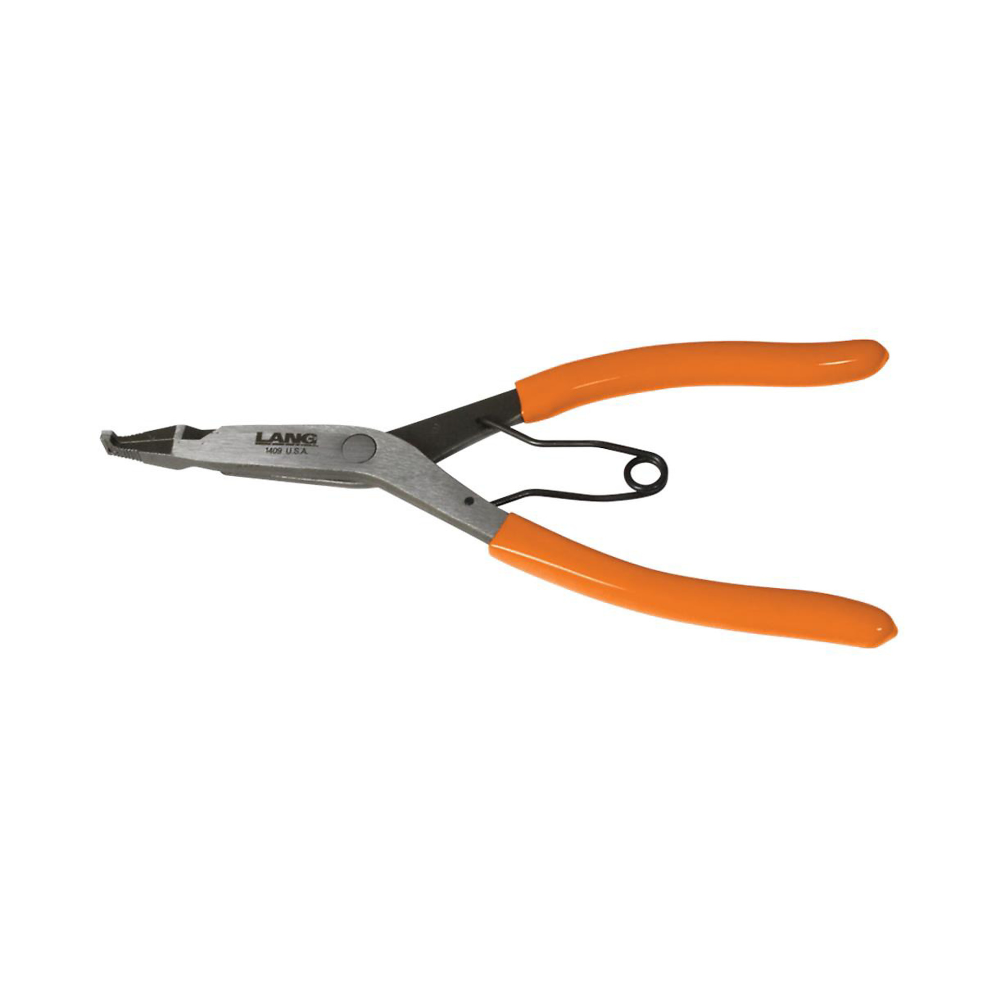 Lang Tools Right Angle Tip Lock Ring Pliers — 9in., Cushion Grip, Model# KAS1409